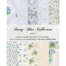 Blok Papirjev - Dusty Blue - 6x6 - Reprint