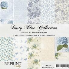 Blok Papirjev - Dusty Blue Collection - 12x12 - Reprint