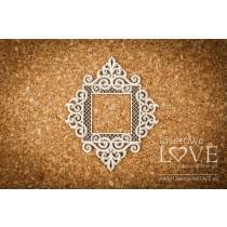 Square frame with ornaments - Vintage Ornaments - Laserowe LOVE