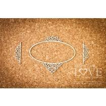 Oval frame Paroles noble ornaments - Laserowe LOVE