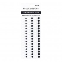 Dimensional Black & White Enamel Dots (96pcs) - Spellbinders