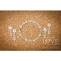 Frame with flowers - Easter Bunny - Laserowe LOVE