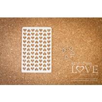 Hearts outline small set in a blister - Laserowe LOVE