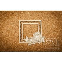 Rose garden frame Vintage double square - Memories - Laserowe LOVE
