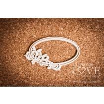 Pappilon oval frame with butterflies - Laserowe LOVE