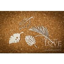 Tropical leaves set 2 - Vintage Tropical Island - Laserowe LOVE