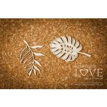 Tropical leaves set 1 - Vintage Tropical Island - Laserowe LOVE