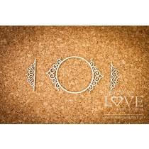 Round frame Paroles noble ornaments - Laserowe LOVE