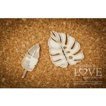 Tropical leaves set 3 - Vintage Tropical Island - Laserowe LOVE