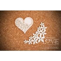 Heart - Flower - Laserowe LOVE