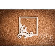 Square frame Pappilon leaves with butterflies - Laserowe LOVE