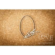Oval frame with lavender - Sweet Lavender - Laserowe LOVE
