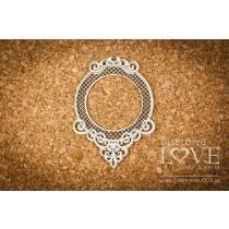 Round frame with ornaments - Vintage Ornaments - Laserowe LOVE