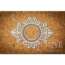 Round frame with ornaments - Vintage Ornaments - Laserowe LOVE