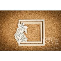 Frame with a lily - White and Innocent - Laserowe LOVE