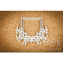 Frame with leaves - White and Innocent - Laserowe LOVE