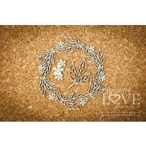 Leaf wreath - Coral, Navy Romance - Laserowe LOVE