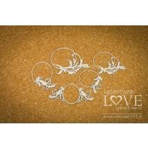 Small oval frames with ornaments - Holy & White - Laserowe LOVE