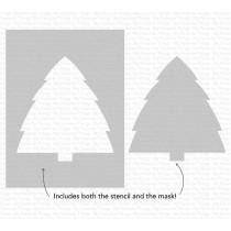 Christmas Tree Background Stencil - My Favorite Things