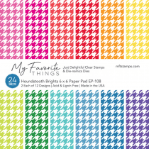 Houndstooth Brights - 6x6 Inch Paper Pad - My Favorite Things