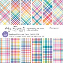 Rainbow Plaid - 6x6 Inch Paper Pad - My Favorite Things