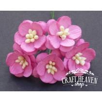 Pink Mulberry Paper Cherry Blossoms - 25mm