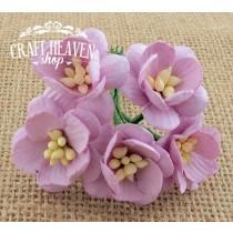 Lilac Mulberry Paper Cherry Blossoms - 25mm