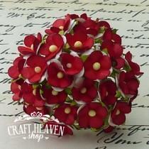 2-Tone Red/White Sweetheart Blossoms - 15mm