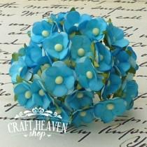 2-Tone Turquoise Sweetheart Blossoms - 15mm