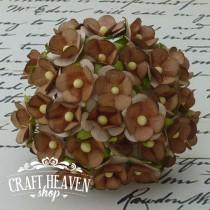 2-Tone Brown Sweetheart Blossoms - 15mm