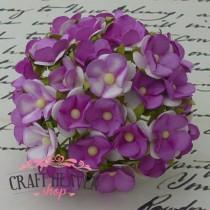 2-Tone Violet Sweetheart Blossoms - 15mm