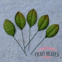Green Mulberry Paper Leaves - 35mm