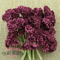 Burgundy Mulberry Paper Gypsophila Flowers - 10mm