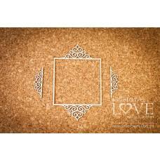 Square frame Paroles noble ornaments - Laserowe LOVE