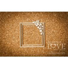 Square frame with delicate lilies - El Santo Rosario - Laserowe LOVE