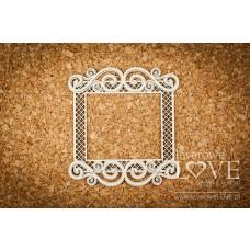 Square frame with ornaments - Vintage Ornaments - Laserowe LOVE