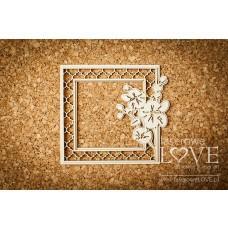 Vintage Orchid frame - Happy Easter - Laserowe LOVE