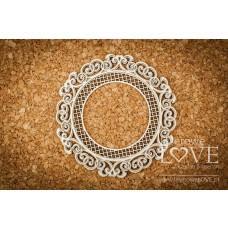 Round frame with ornaments - Vintage Ornaments - Laserowe LOVE