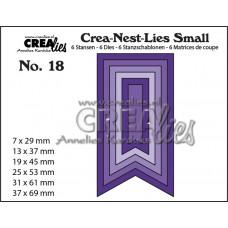 Crea-Nest-Lies Small Dies no.18 - Fishtail Banner Smooth