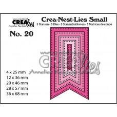 Crea-Nest-Lies Small Dies no.20 - Fishtail Banner with Dots